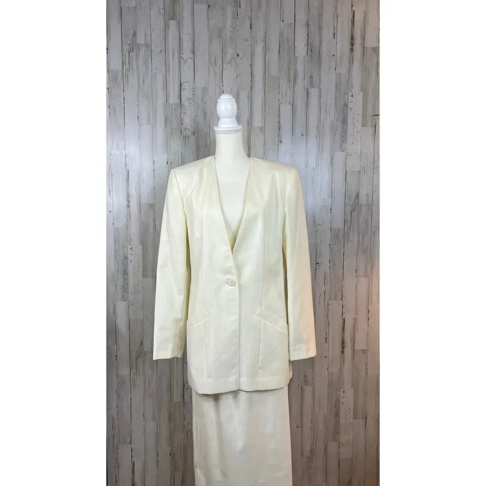 NWT Country Sophisticates by Pendleton Size 8 Tall Ivory Blazer & Skirt Set‎